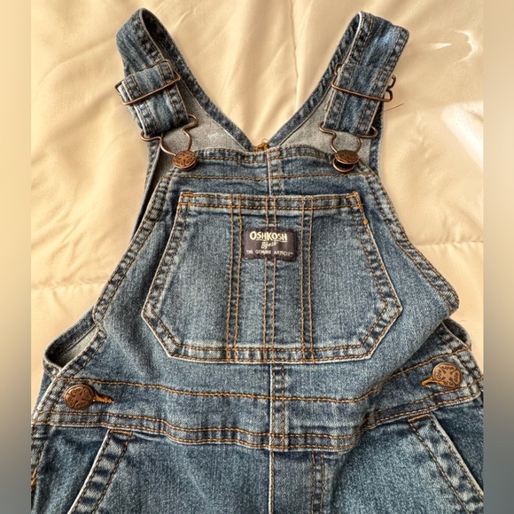 Oshkosh B'Gosh Denim Carpenter Bib Overalls for Kids - Picture 3 of 5